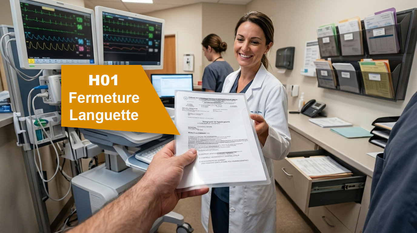 Pochette plastiquée pour profesionnels de santé résistant aux produits désinfectants